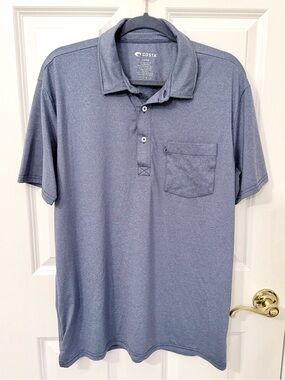 Costa Men's Short Sleeve Pocket Polo Blue Size L